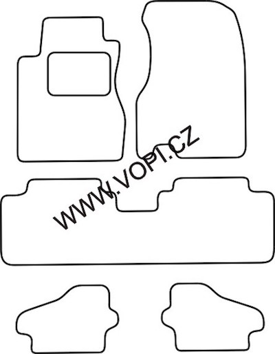 Textil-Autoteppiche Honda Stream 2001 - 2007 Autofit (1733)